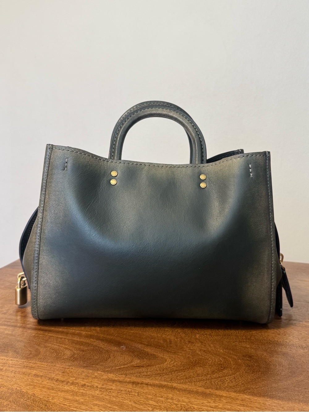 Coach Rogue 31 Green Loved Leather - Picture 4 of 9